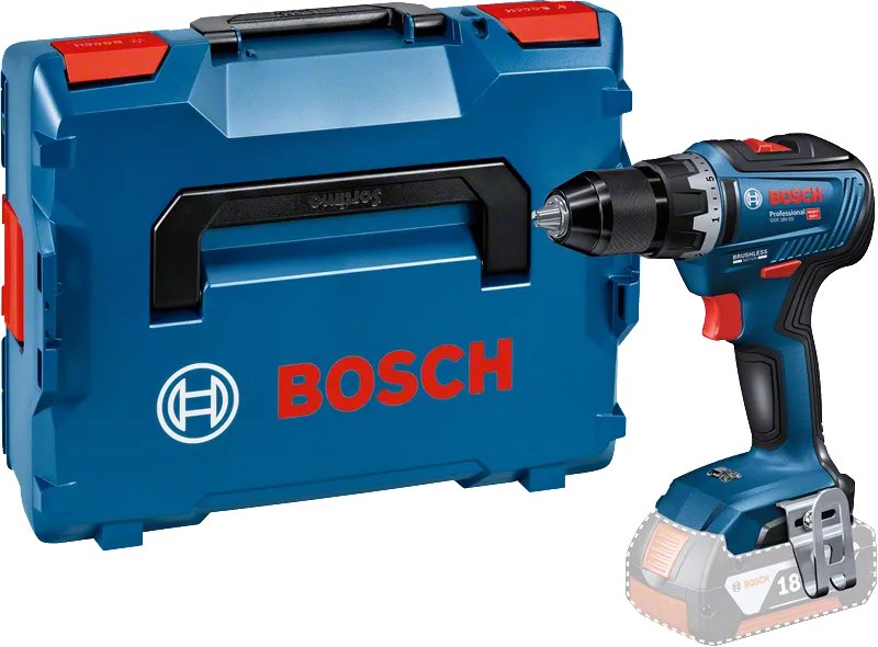 Bosch GSR 18V-55 akku-boremaskine med bærekuffert.
